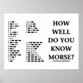 Poster Connais-Tu Bien Morse ? (Code Morse Intl) (Devant)