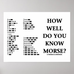 Poster Connais-Tu Bien Morse ? (Code Morse Intl)