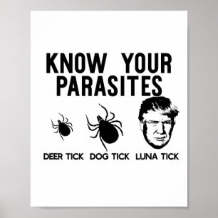 Poster Connaissez vos parasites Anti-Trump Résiste T Shir