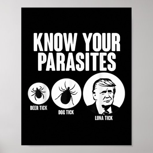 Poster Connaissez Vos Parasites Deer Tick Chien Tick Tick (Devant)