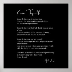 Poster Connaissez-vous poème inspirant poème poésie poste