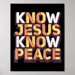 Poster Connaître Jésus connaître la paix chrétienne colla