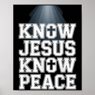 Poster Connaître Jésus connaître la paix Christian Graphi