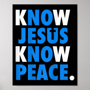 Poster Connaître Jésus connaître la paix Non Jésus Pas de