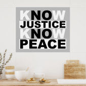 POSTER CONNAÎTRE LA JUSTICE CONNAÎTRE LA PAIX (Cuisine)