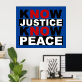 POSTER CONNAÎTRE LA JUSTICE CONNAÎTRE LA PAIX (Bureau à domicile)