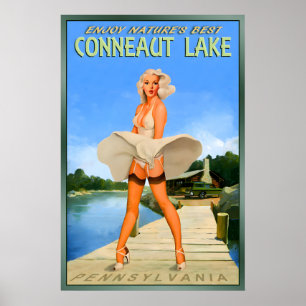 Poster CONNEAUT LAKE Pennsylvanie Original Marilyn Monroe