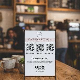 Poster Connectez-vous avec nous sur les médias sociaux