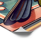 Poster Connecticut American Robin et State Flower Design (Coin)