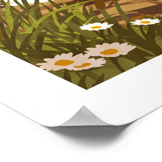 Poster Connecticut vintage (Coin)