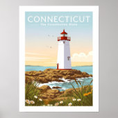 Poster Connecticut vintage (Devant)