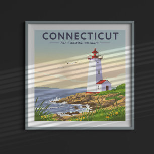 Poster Connecticut vintage