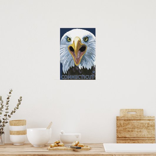 Poster ConnecticutEagle vers le haut (Cuisine)