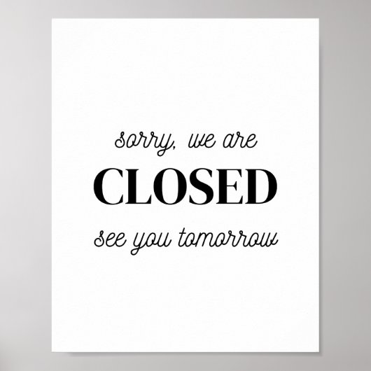 Poster Connexion Boutique, Désolé Nous Sommes Fermés Vous (Devant)