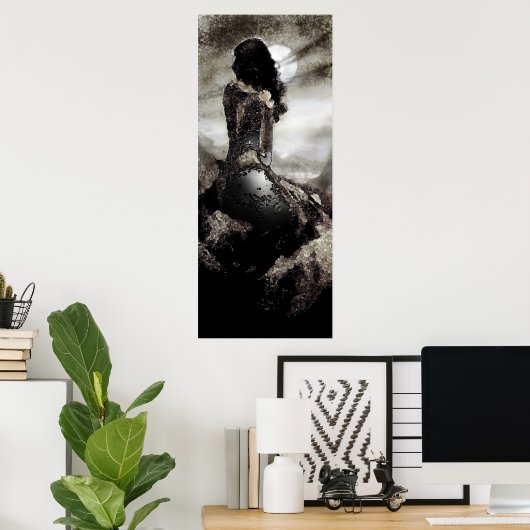 Poster Connexion féminine (Bureau à domicile)