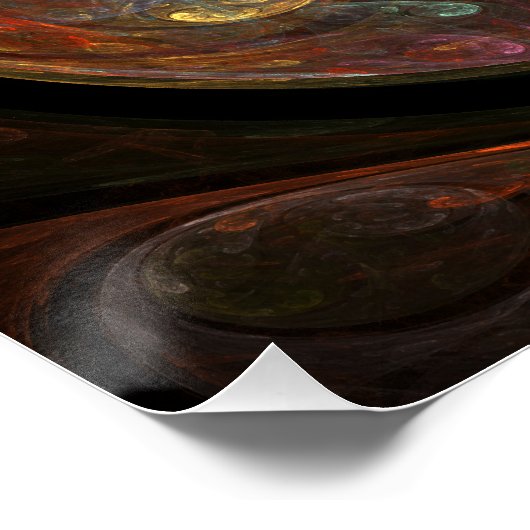 Poster Connexion fluide Art Abstrait (Coin)