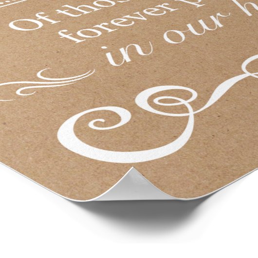 Poster Connexion mariage - In Love Memory Rustic Mariage  (Coin)