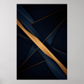 Poster Connexions Dorées Abstraites (Devant)