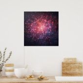 Poster Connexions lumineuses : un paysage de rêve numériq (Cuisine)