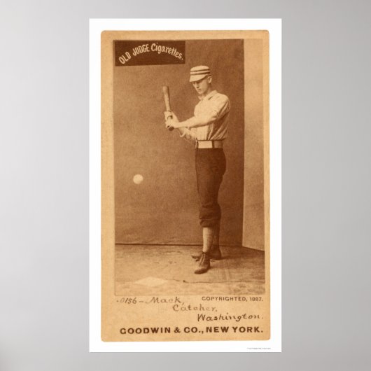 Poster Connie Mack Baseball 1887 (Devant)