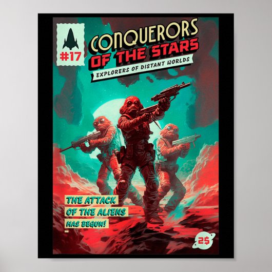 Poster Conquérants Des Étoiles - Retro Couverture De Livr (Devant)