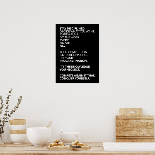 Poster Conquérir soi-même - Motivation (Cuisine)