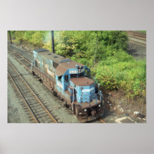Poster Conrail Diesel # 1644 , Built By EMD in 1979