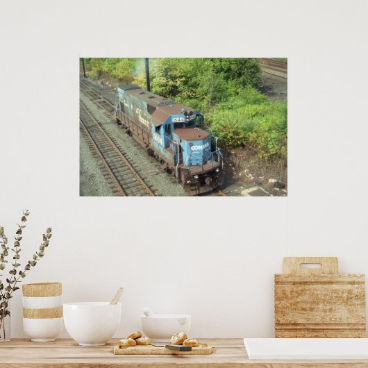 Poster Conrail Diesel # 1644, Construit par EMD en 1979 (Cuisine)