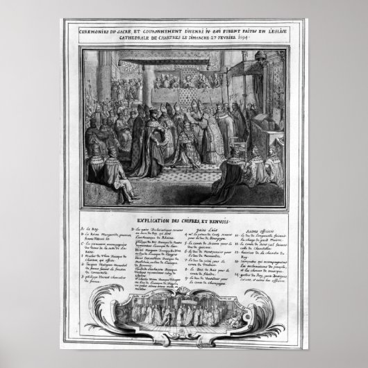 Poster Consacrement et couronnement d'Henri IV (Devant)