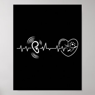Poster Conscience de la perte auditive Langue des signes