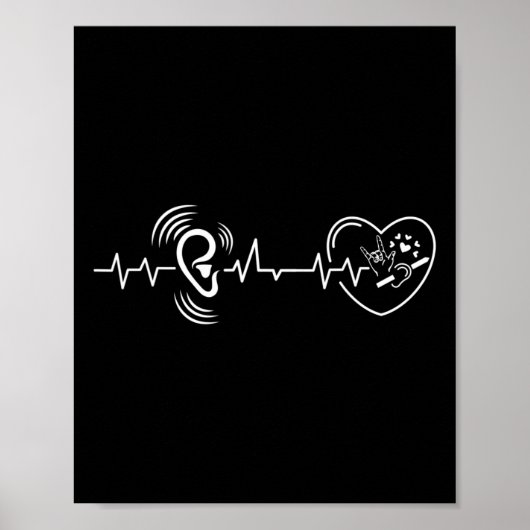 Poster Conscience de la perte auditive Langue des signes (Devant)