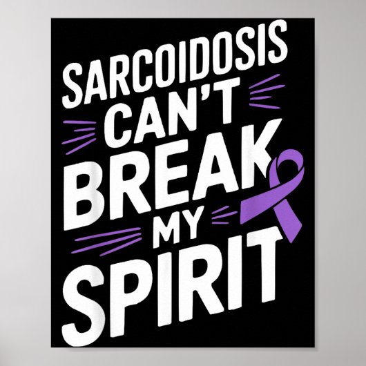 Poster Conscience de la sarcoïdose Maladie Invalidité Rub (Devant)