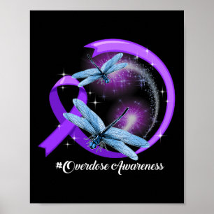Poster Conscience de la surdose de rubans-libellules pour