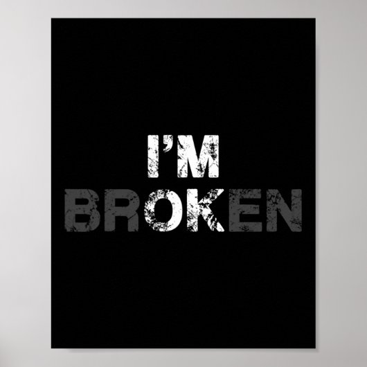 Poster Conscience de la surdose Je suis OK Broken Grief C (Devant)