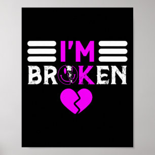 Poster Conscience de la surdose Je suis OK Broken Purple