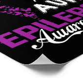 Poster Conscience de l'épilepsie Je porte le violet pour  (Coin)