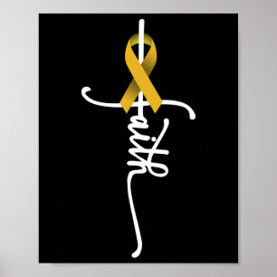 Poster Conscience du cancer de l'enfant Foi Conscience du