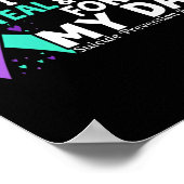 Poster Conscience Je Porte Turquoise Et Violet Pour Mon P (Coin)