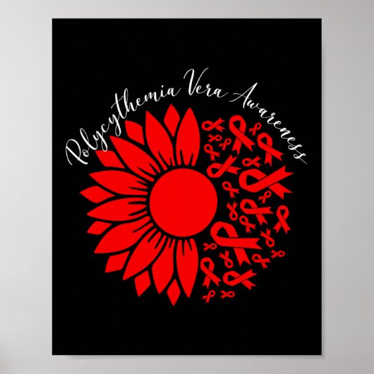 Poster Conscience Polycythemia Vera Tournesol Rouge Mpn S (Devant)