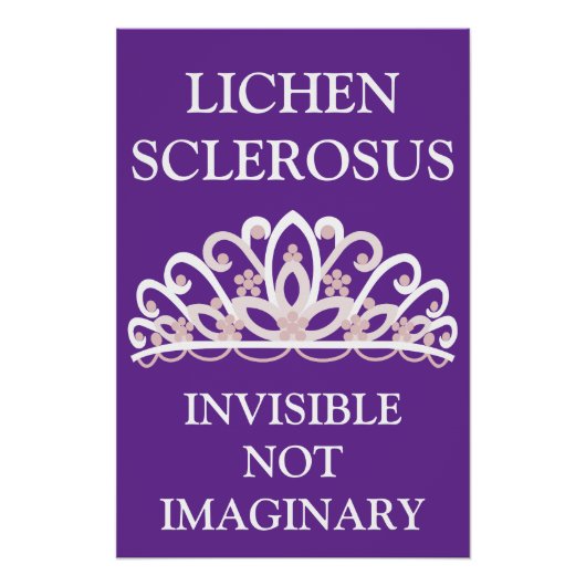 Poster Conscientiser sur le Lichen Scléreux "Invisible et (Devant)