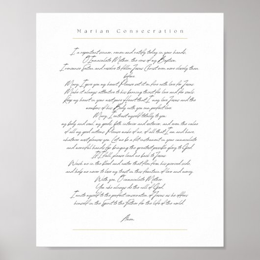 Poster Consécration mariale (Devant)