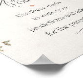 Poster conseil baby shower floral rose pour bébé (Coin)