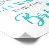 Poster Conseil Confetti Argent Bleu pour le signe de mari (Coin)