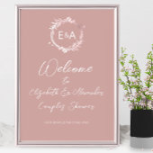Poster Conseil d'Affiche de bienvenue Monogram Couples