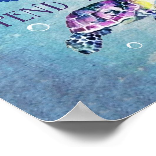 Poster Conseil D'Un Côté Tortue De Mer (Coin)