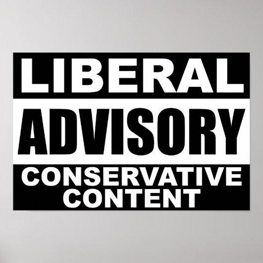 Poster Conseil libéral : contenu conservateur! (Devant)