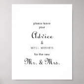 Poster Conseil minimaliste classique pour Mariage et souh (Devant)