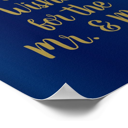 Poster Conseil - Points Confetti Or - Bleu foncé (Coin)