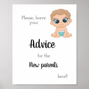 Poster Conseil pour les nouveaux parents Baby Boy