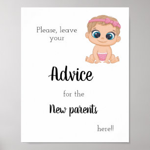 Poster Conseil pour les nouveaux parents Baby Girl